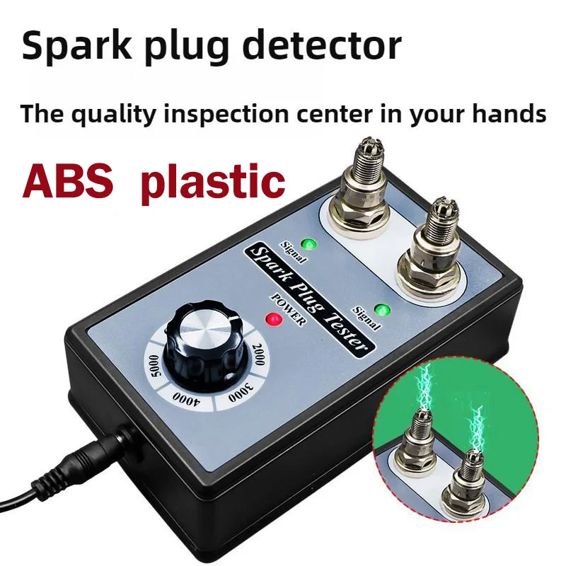 New Spark Plug Tester Dual Hole Adjustable Frequency 12V For Car Motorcycle Ignition Coil Diagnostic Tool Auto Test Detector