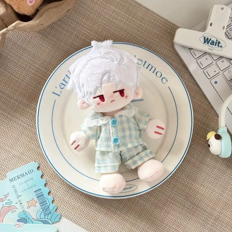 15cm Love and Deepspace Rafayel Xavier Zayne Cartoon Cotton Doll Clothes Shirt Shorts Accessories Children's Christmas Gift Toys