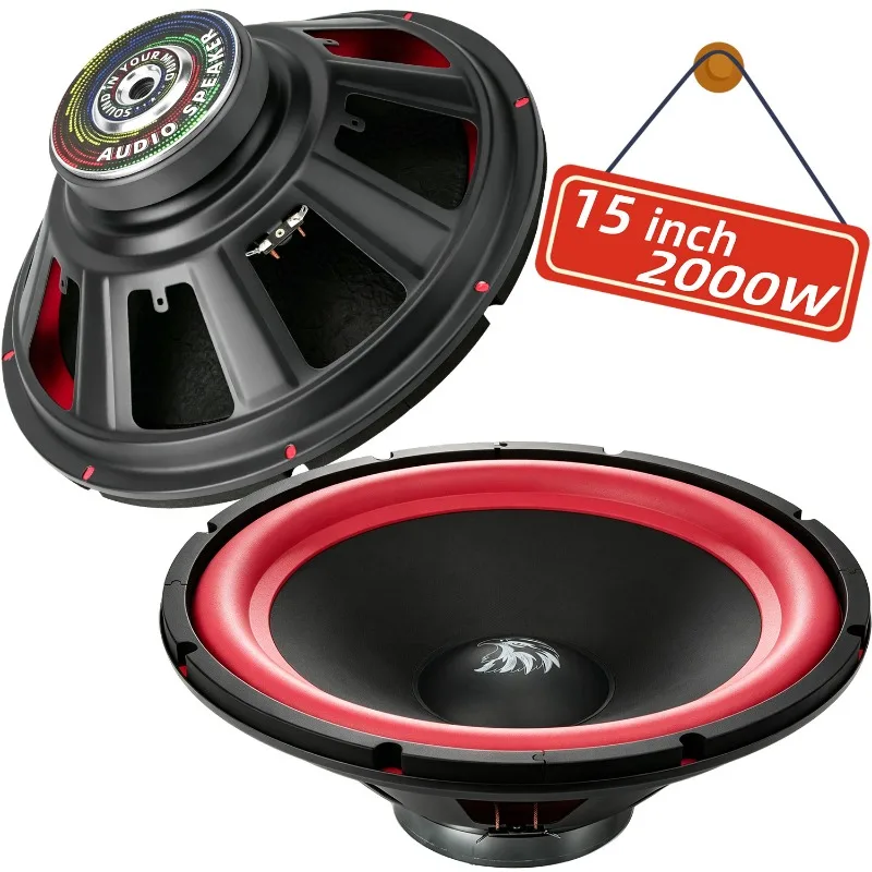 1pcs 15 Inch Car Subwoofer 2000W Stereo Mid Bass Car Speakers High Sensitivity HiFi Home Theater Multimedia Music Car Audio