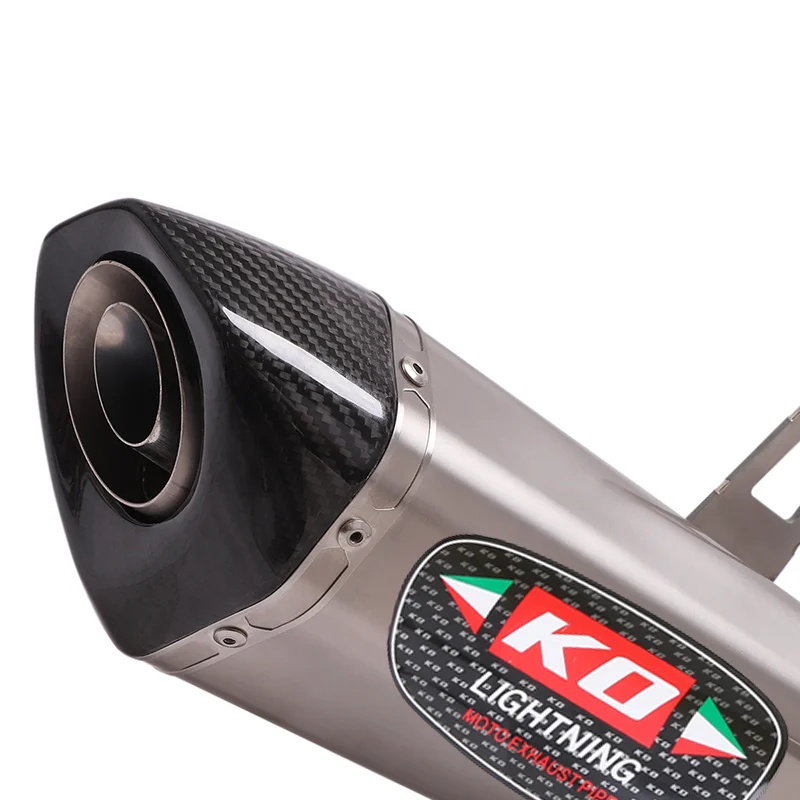 Motorcycle Middle Tube Slip On 51mm Mufflers Pipe Escape Titanium For Kawasaki Z1000SX Ninja 1000SX 2020-2023 image 2