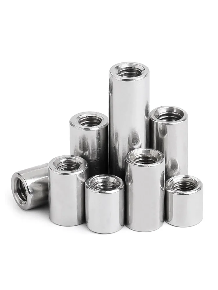 M2 M2.5 M3 M4 M5 M6 M8  304 Stainless Steel Extend Long Lengthen Round Coupling Nut Sleeve Tubular Nuts Joint Sleeve Nut