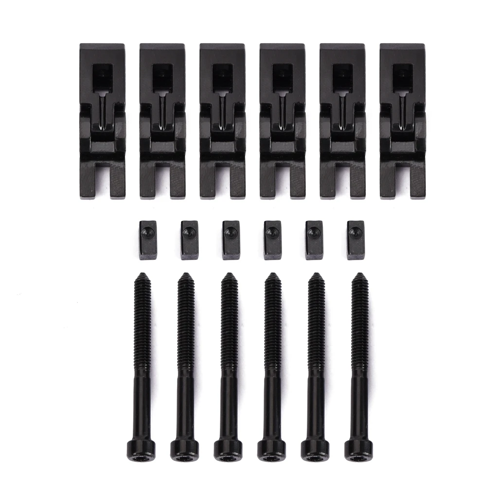 ROO 6Pcs Metal Guitar Locked String Saddles for Floyd-Rose Tremolo Bridge Parts