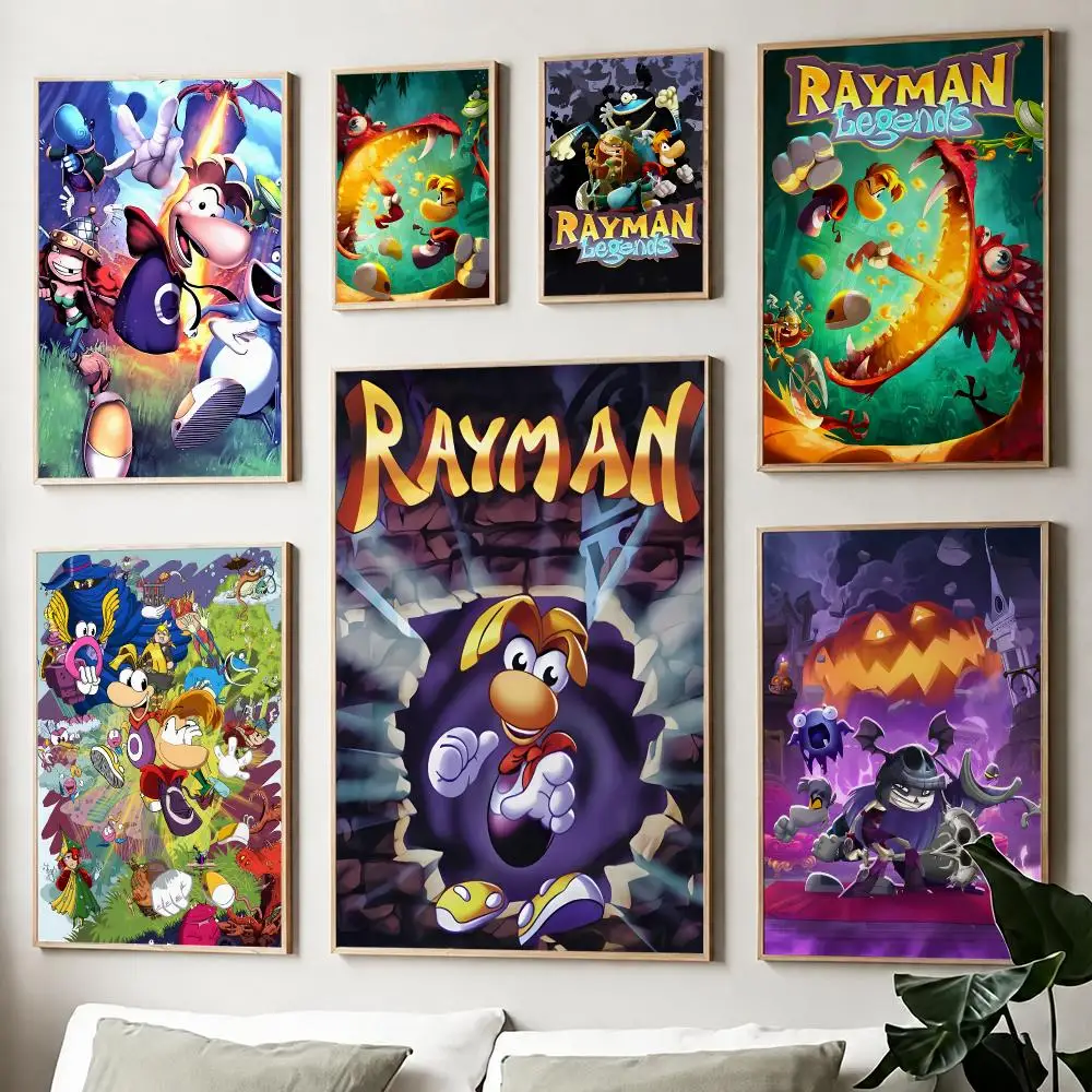 Game Rayman Legends Poster Home Living Bed Room Bar Hallway Sticky Wall Printing Waterproof Aesthetic Decor