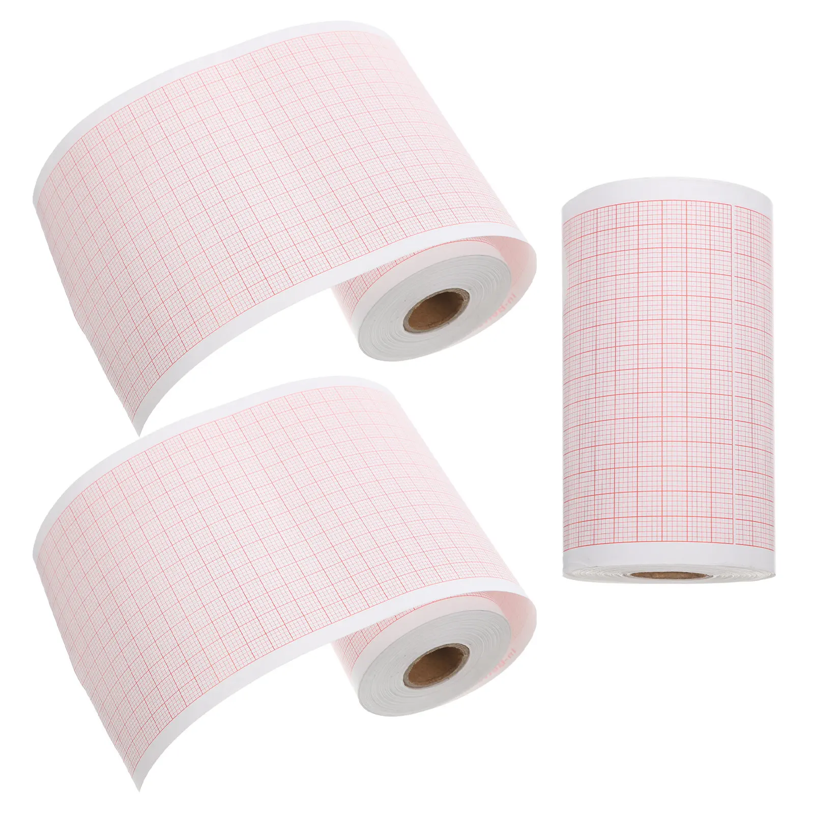 3pcs Blank Ecg Paper 80Mmx20M Red Grid Thermal Roll For Ecg Machine Refill Replacement Diagnostic Recording Sheet view 3