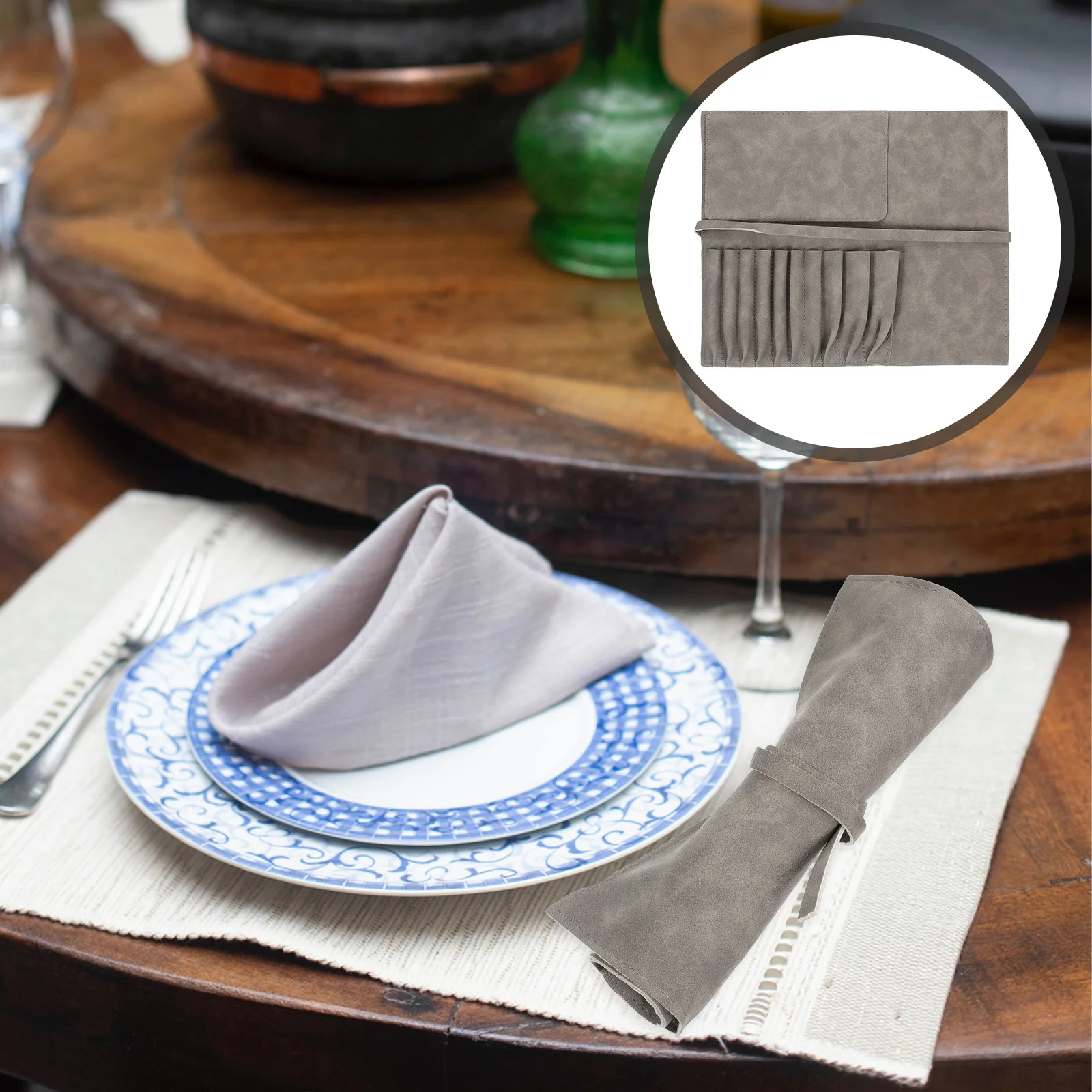 

Cutlery Storage Pouch Portable Travel Utensil Case For Outdoor Camping Hiking Kitchen Tableware Holder Bag