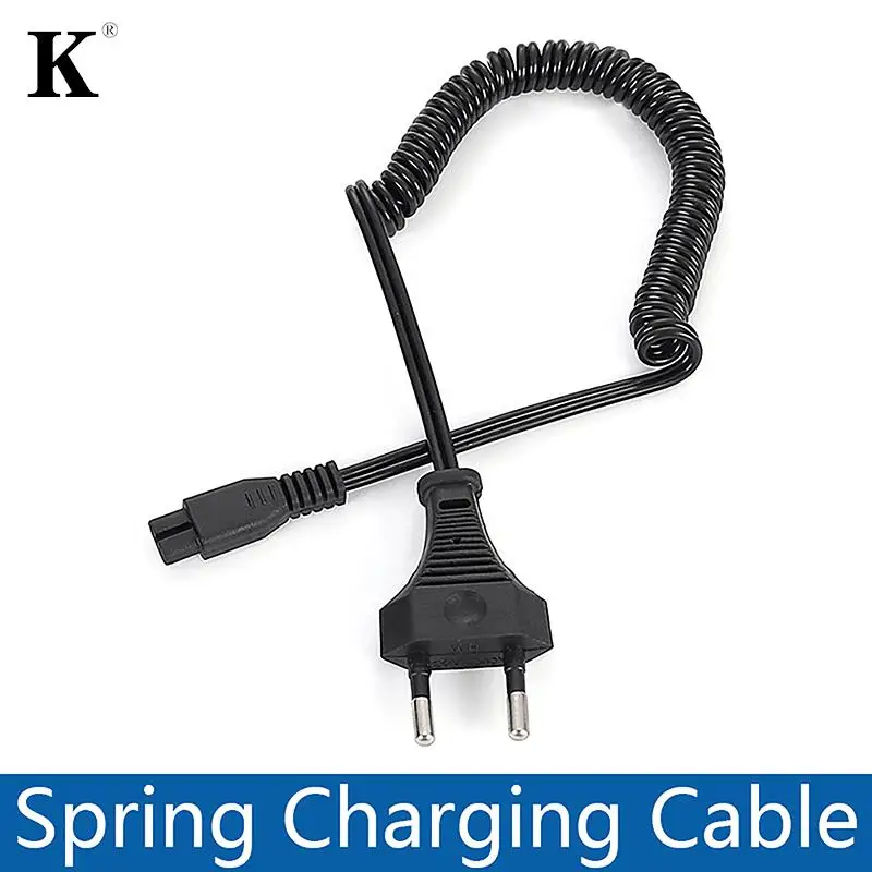 US Plug Charger Spring Cord Adapter for Shaver HQ6675 HQ481 HQ489 HQ282 HQ380 HQ382 HQ384 HQ3605 Power Adapter