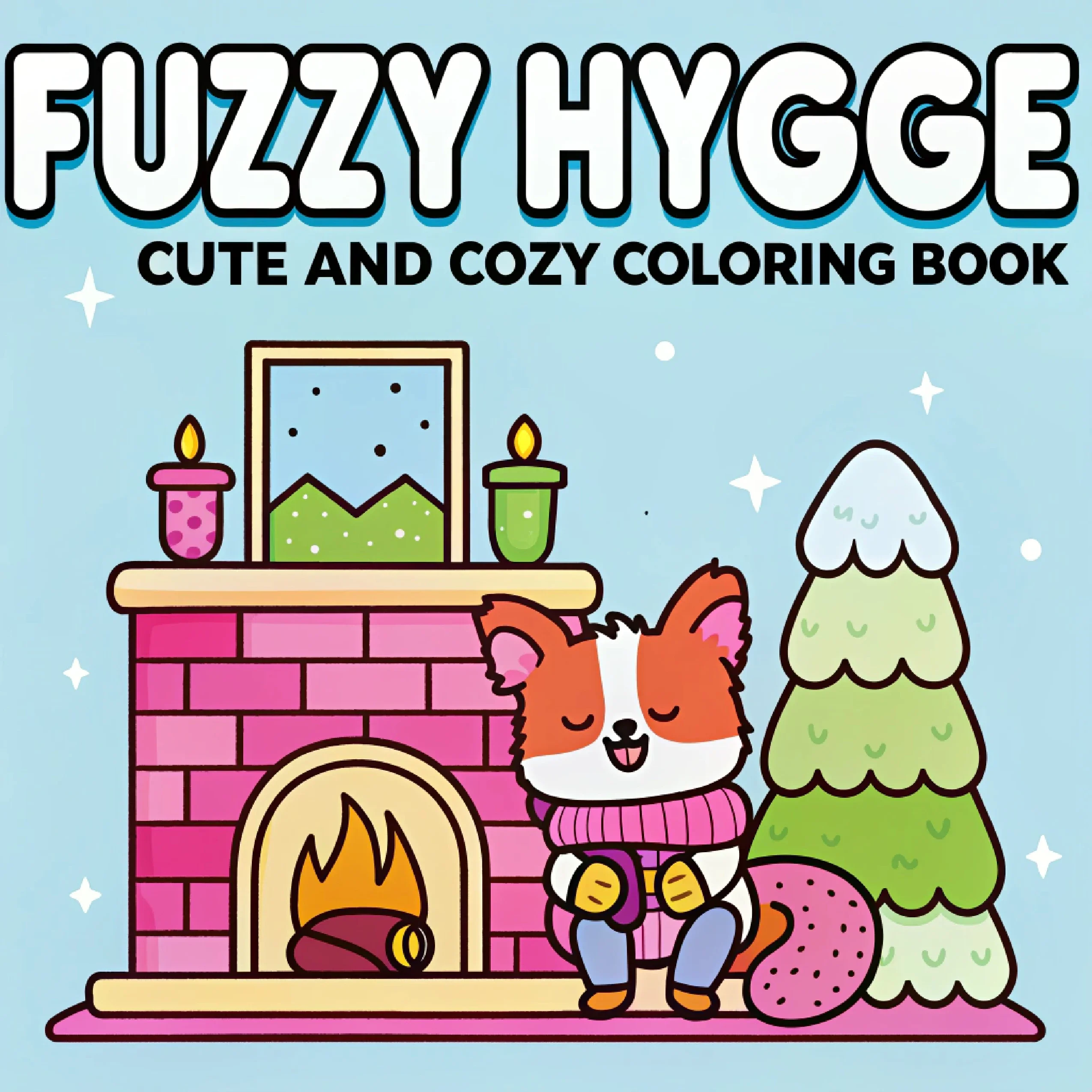 

Милая книжка-раскраска Fuzzy Hygge для взрослых, подарок на день рождения, принадлежности для школы, книжка для рисования для взрослых