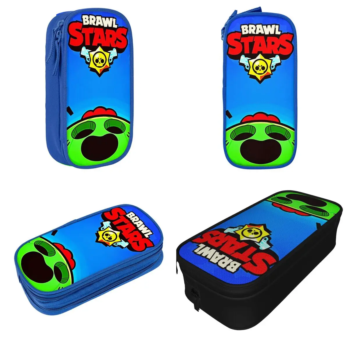 Brawlled Cartoon Pencil Case Creative Game Pen Box Bag Student Large Storage Students School Zipper Pencilcases