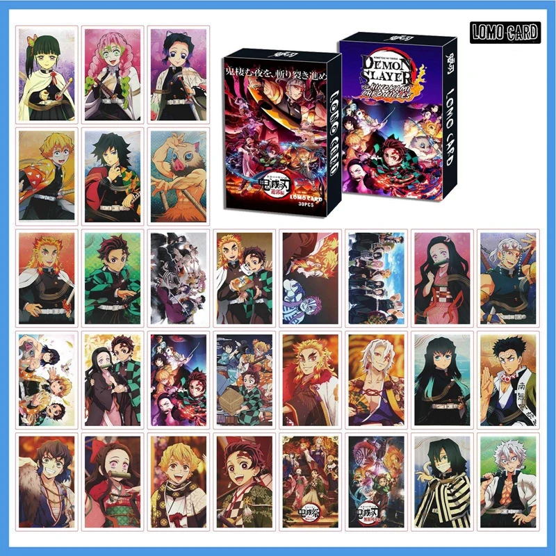 أنيمي SPY×FAMILY LOMO بطاقات 30 قطعة/المجموعة Genshin تأثير شيطان القاتل هجوم على تيتان طوكيو Revengers Jujutsu Kaisen Photocards