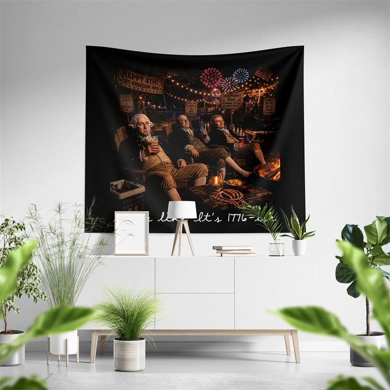 Aertemisi Party Like It's 1776-ish Funny Founding Fathers Tapestry Wall Hanging for Bedroom Living Room College Dorm Decor Party