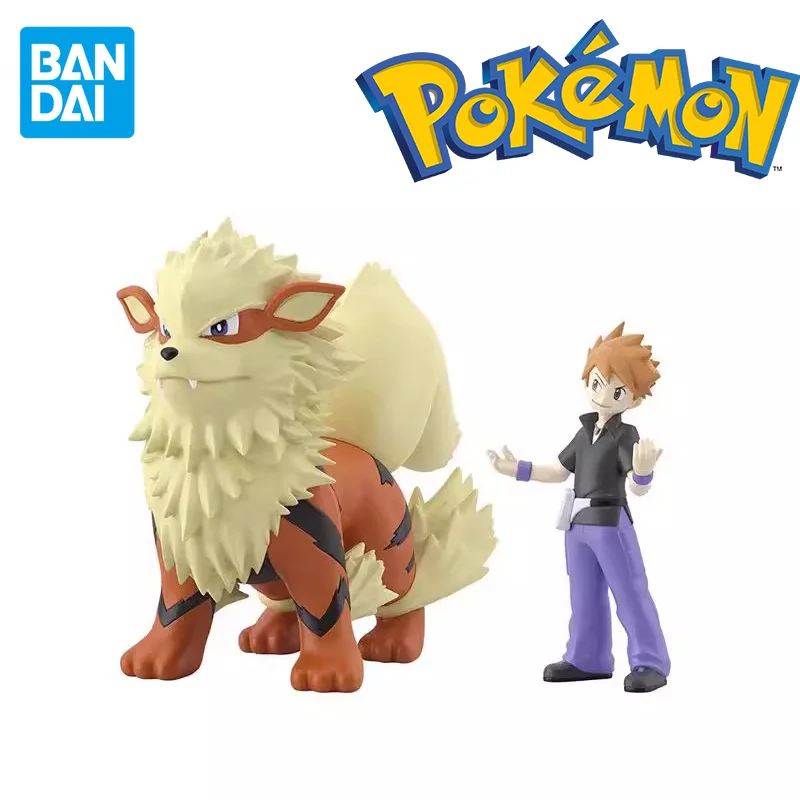 Bandai Original Pokemon SCALE WORLD Anime Figure CANDY TOY Blue Arcanine Action Figure Toys for Kids Gift Collectible Model