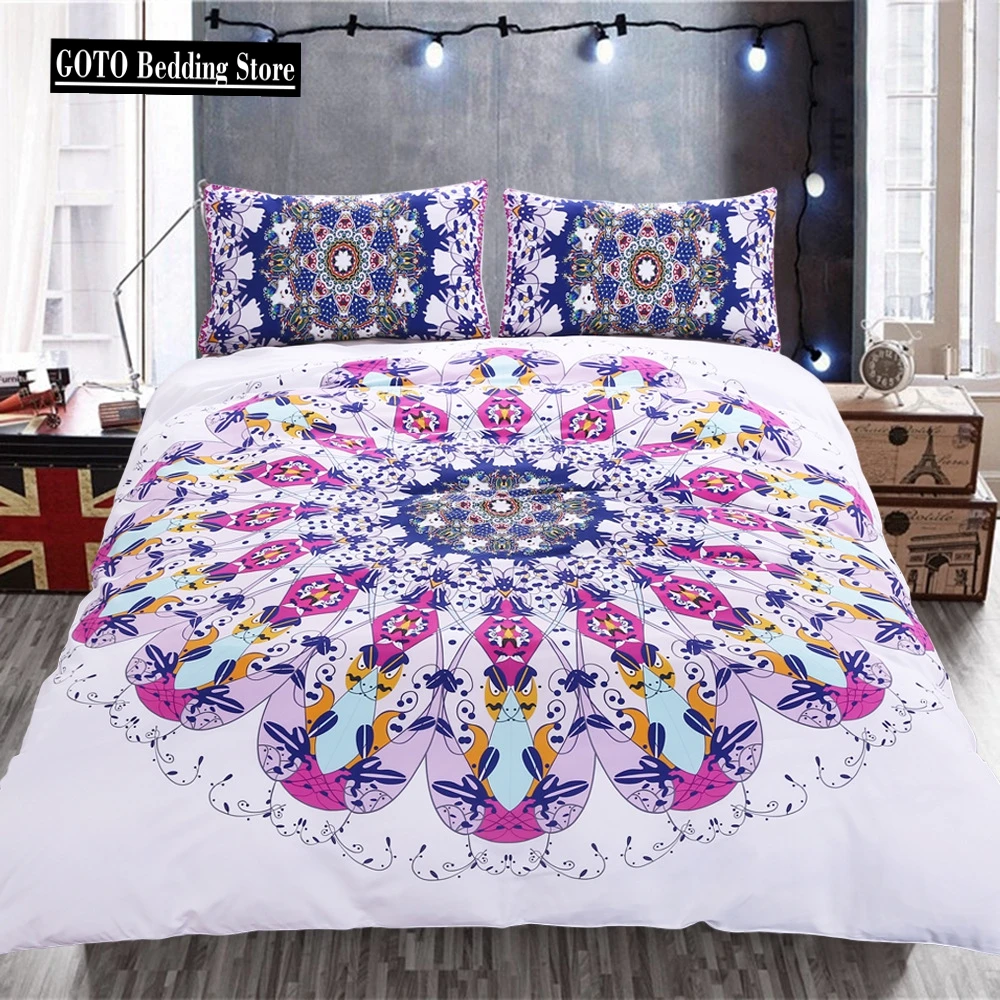 

Jacquard Mandala Duvet Cover Set Bohemian Bed Linen Bedding Set Super Soft Comfortable Bedclothes Single Double Size 228x228 Hot