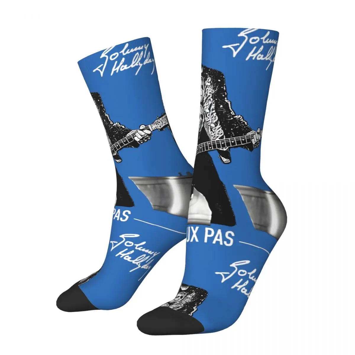 Funny Happy J Peux Pas Essentiel Men's Socks Vintage Harajuku Johnny Hallyday Hip Hop Novelty Seamless Crazy Sock Gift Printed