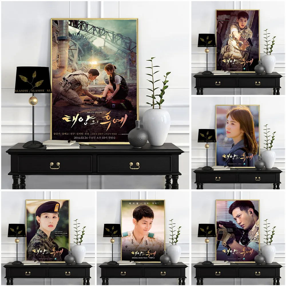 Descendants Of The Sun Poster Romantic Love TV Series Canvas Painting Art Print Wall Sticker Home Decor