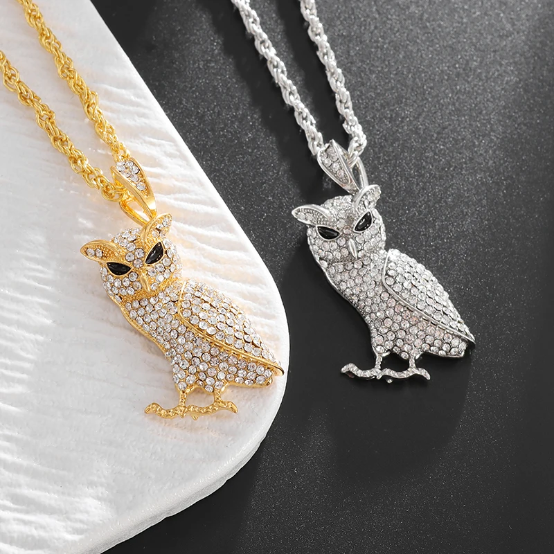 Fashion Personality Animal Owl Hip-Hop Pendant Necklaces for Men Trend Women Rabbit Frog Pendant Jewelry Gift