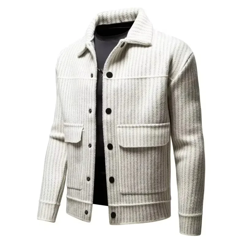 2 Colors Autumn and Winter New Jackets Fashionable Lapel High Street Men\'s Jacket Coats Men Jackets for Men