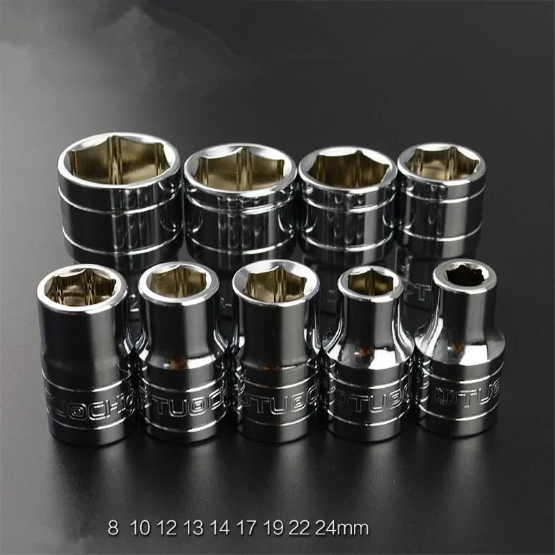 Gear Lock Sockets Wrench Set Auto Repair Tool Toolbox suit 8-24mm 10Pcs