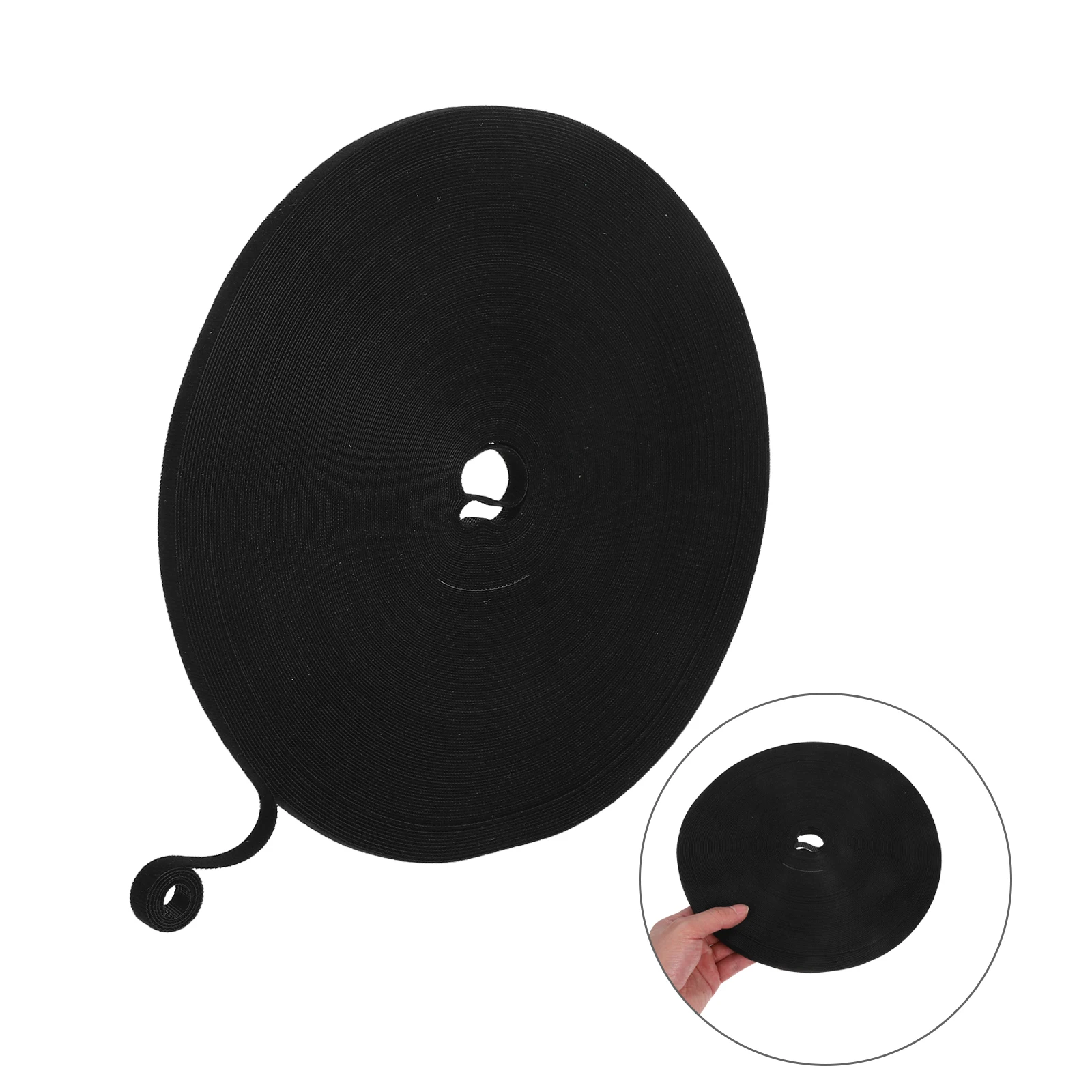 

Plant Support Rope Flower Stem Tie Cable Durable Nylon Tape Garden Ties Black Flexible Adjustable