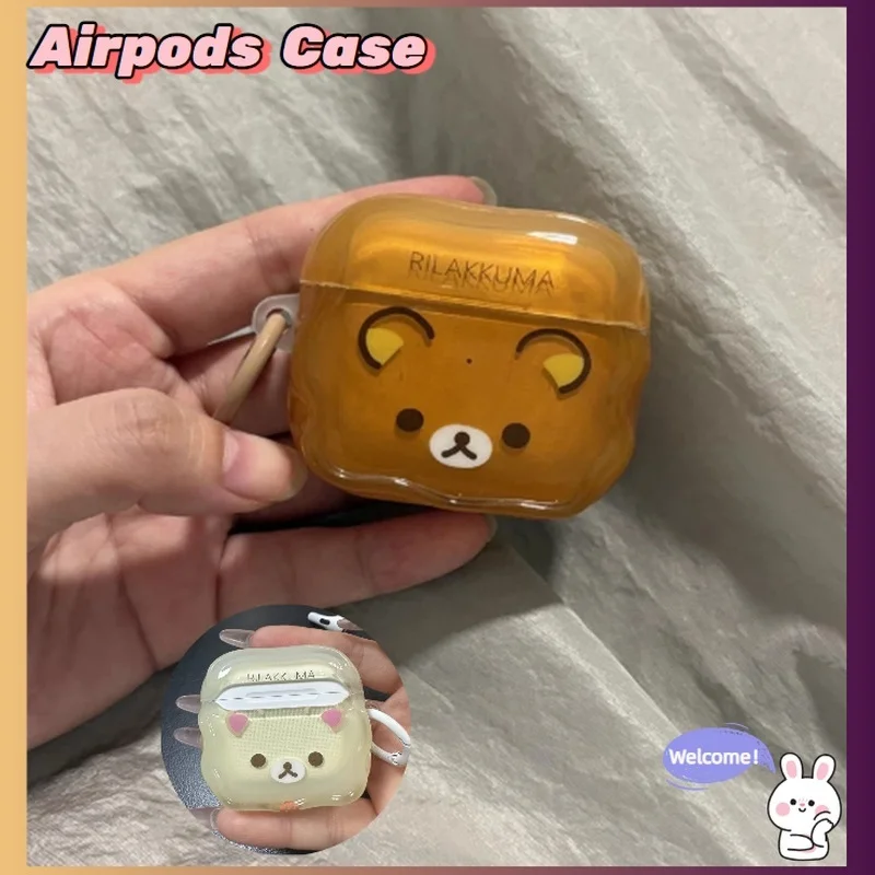 حافظة لطيفة جديدة 2025 على شكل دب كرتوني Airpods غطاء سماعة أذن بلوتوث لاسلكي متوافق مع سماعات Apple pro الجيل الثاني