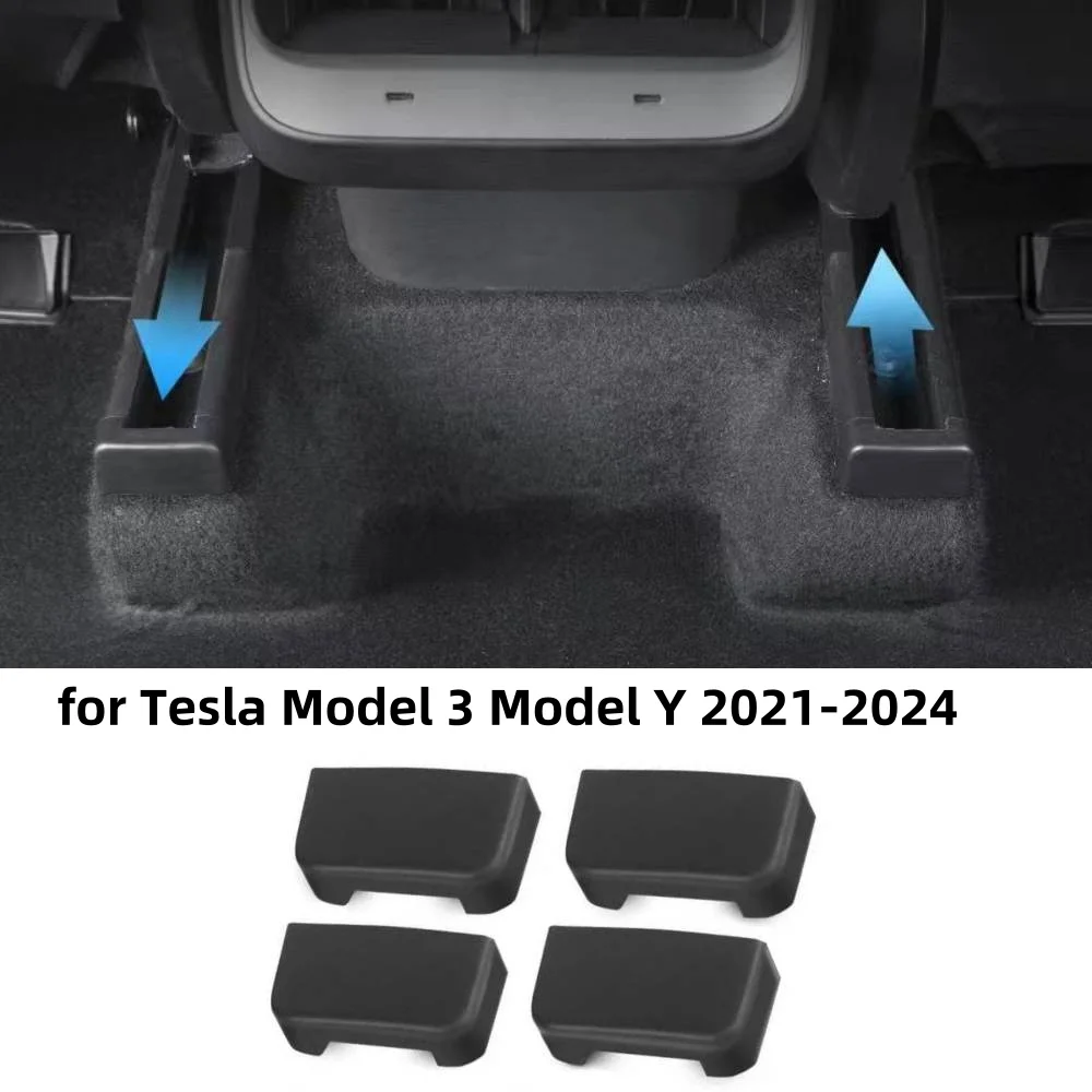 

For Tesla Model 3/Y 2021-2024 Rear Seat Slide Rail Soft Rubber Plug Protection Seat Rail Crash Protection Cover Car Accessories