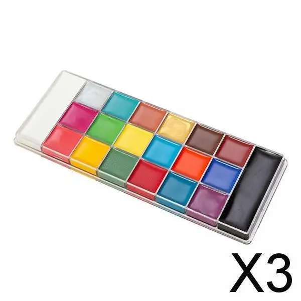 

Face Body Paint Palette Oil Based High Coverage Makeup Set for Women Men Cosplay and Clubbing Events