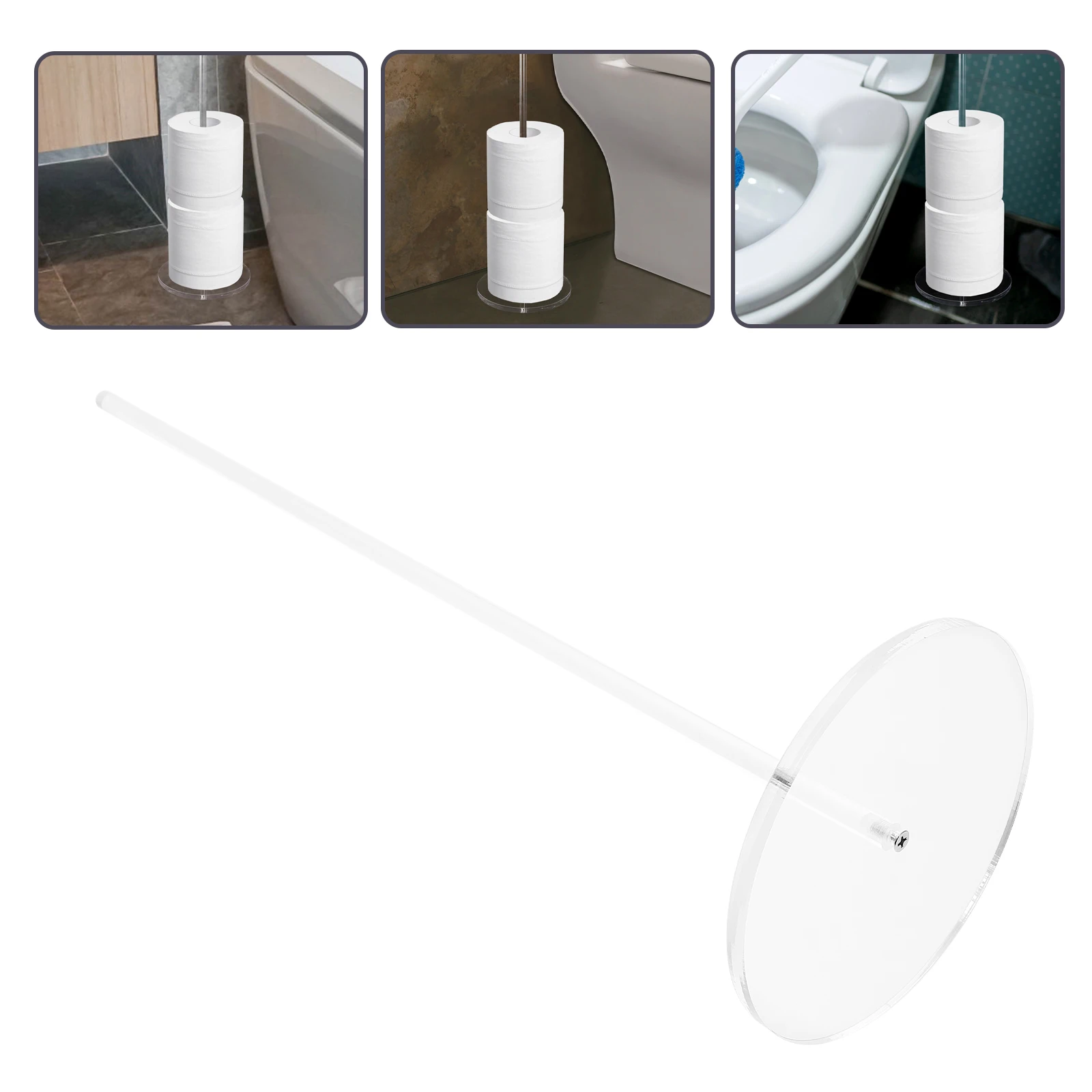

Paper Towel Holder Countertop Transparent Acrylic Under Cabinet Toilet Paper Stand For Bathroom Farmhouse Kitchen Decor Space