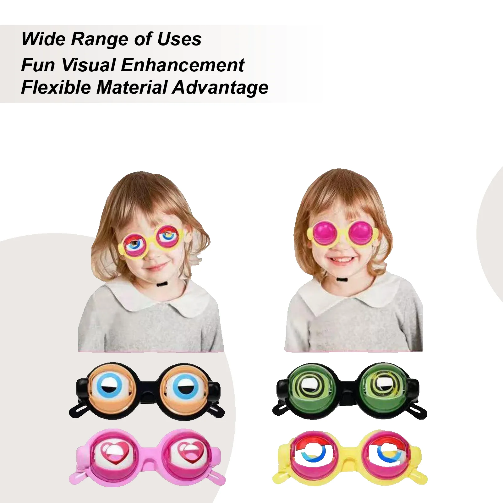 Crazy Glasses New Strange Spoof Toys Horror Eyeball Dropping Glasse Party Decor Pull String Wink Halloween Chrismas Kids Gifts