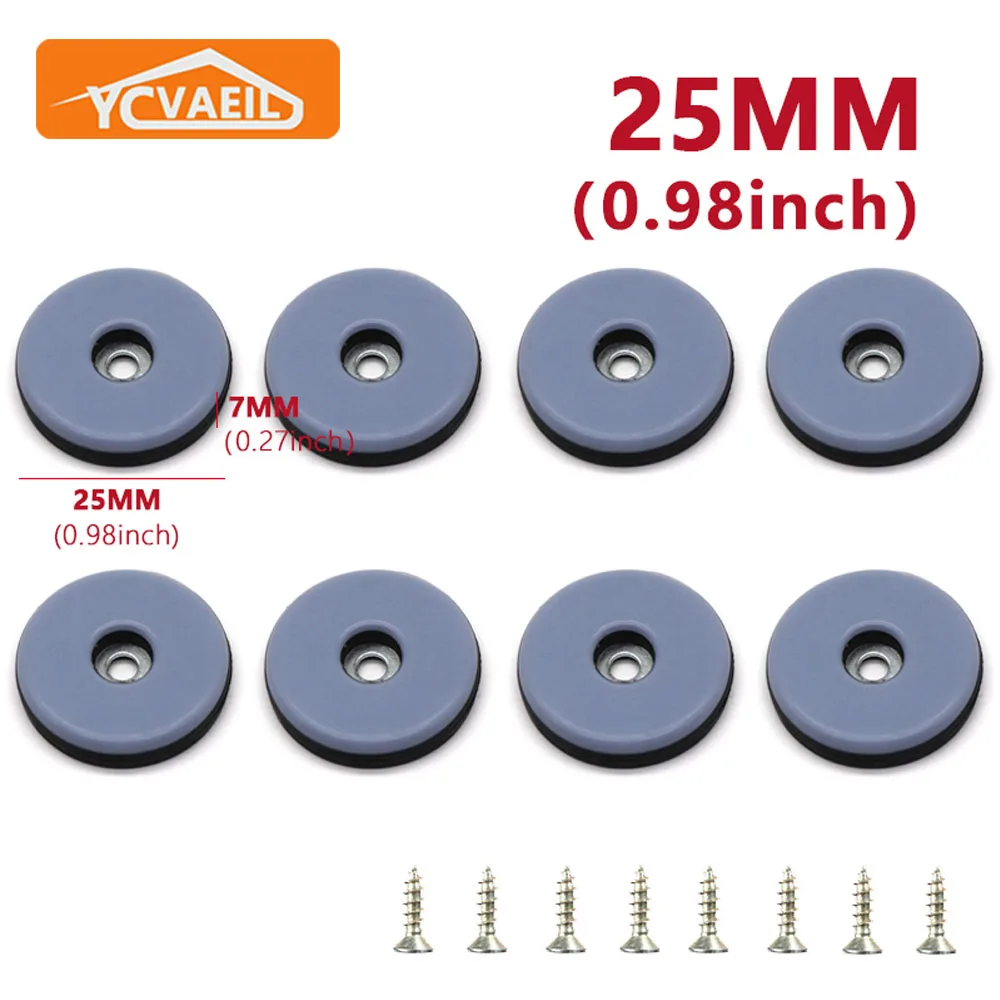 8Pcs Tafel Stoel Benen Pad 25Mm Meubilair Sliders Pads Kabinet Sofa Anti-Slijtage Floor Protector Matten Meubelen hardware