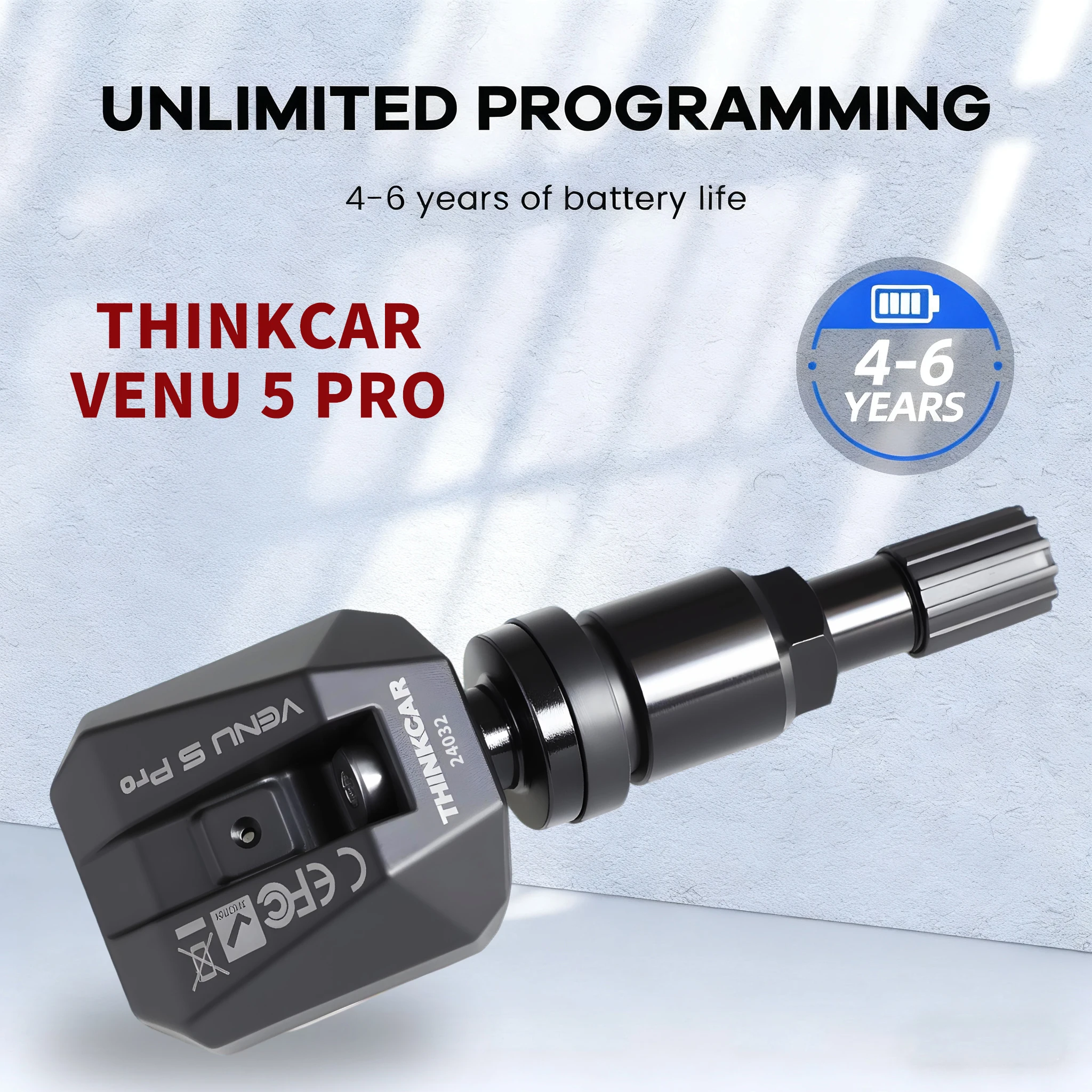 2025 New THINKCAR X431 VENU 5 Pro TPMS Sensor 315/433MHz Relearnable Tire Pressure Monitoring Sensor