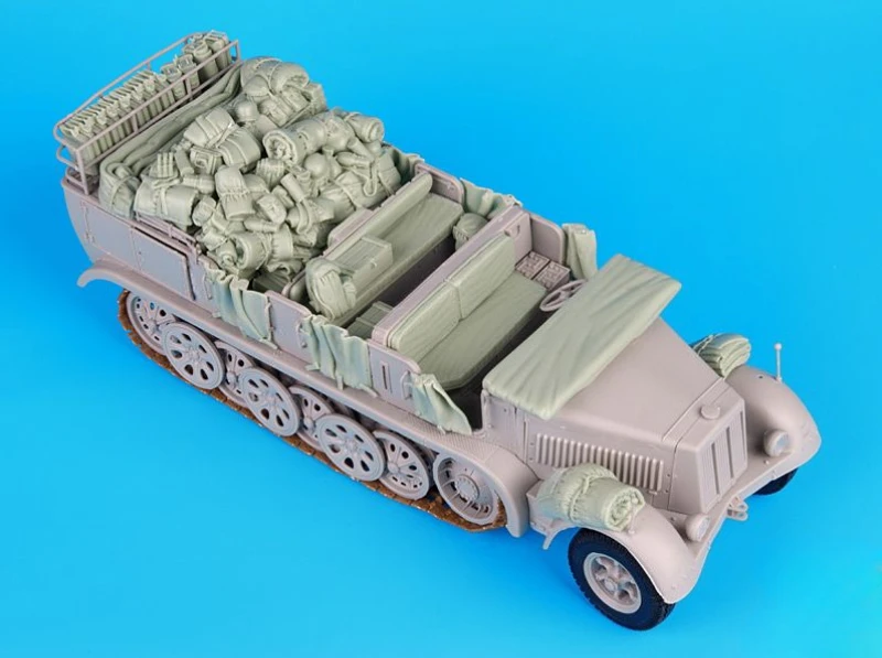 1/35 Scale Die-Cast Resin Model Assembled Kit Sd.kfz. 8 Accessories Set (No Car) Unassembled and Unpainted