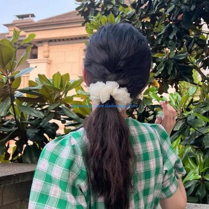 

573B Fashionable Rose Hair Scrunchies Elastic Hair Scrunchy Suitable for Daily Use