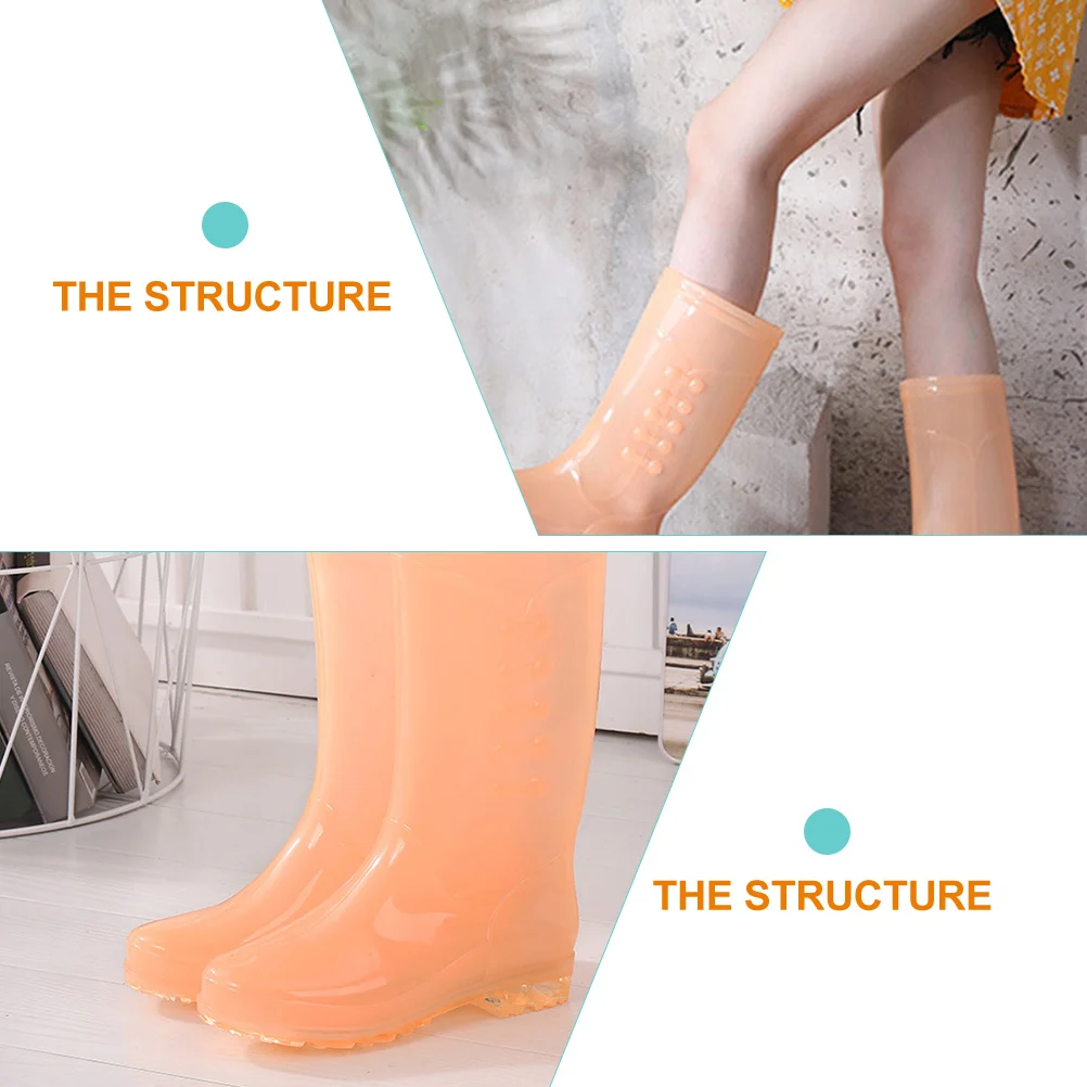 Water Proof Rain Boots Child Clear Riding for Women Pvc Rainboots Shoe Protector