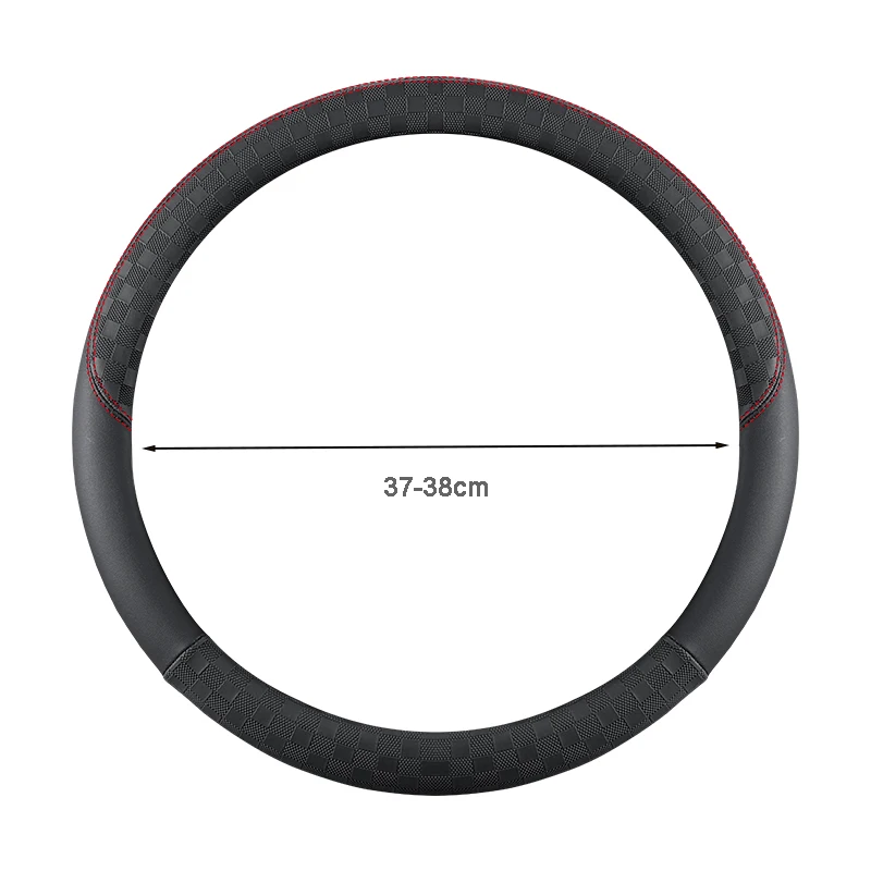 New Chequered Car Steering Wheel Cover Comfortable and Wear-resistant, Non-slip and Easy To Clean Four Seasons Universal