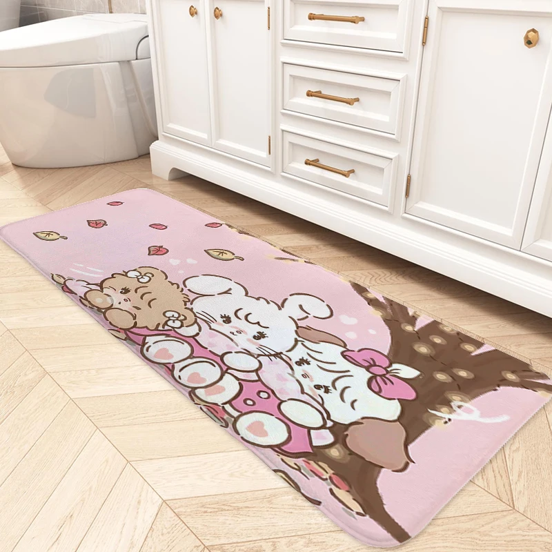 Balcony Porch Foot Mat Non-slip D-Mikko Cute Corridor Hallway Kitchen Carpet Slip-resistant Entrance Door Doormat Bedroom Rug