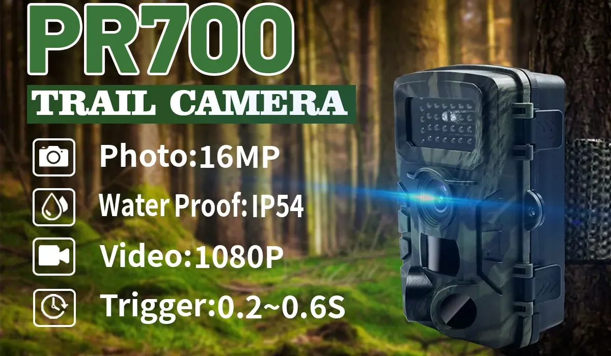 Hunting Camera 2.0'' Monitor 20MP 1080P HD Infrared Camera Outdoor Shooting Field Camera Light Night Surveillance