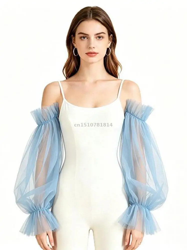 2026-women-detachable-tulle-arm-sleeves-elastic-cuff-puff-long-sheer-gauze-sleeves-wedding-party-prom-costume-accessories