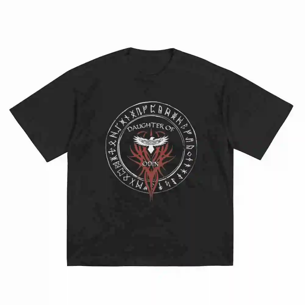 Schildmaiden Tochter Odins Runendesign Short Sleeve Tee 100% Cotton T-Shirt