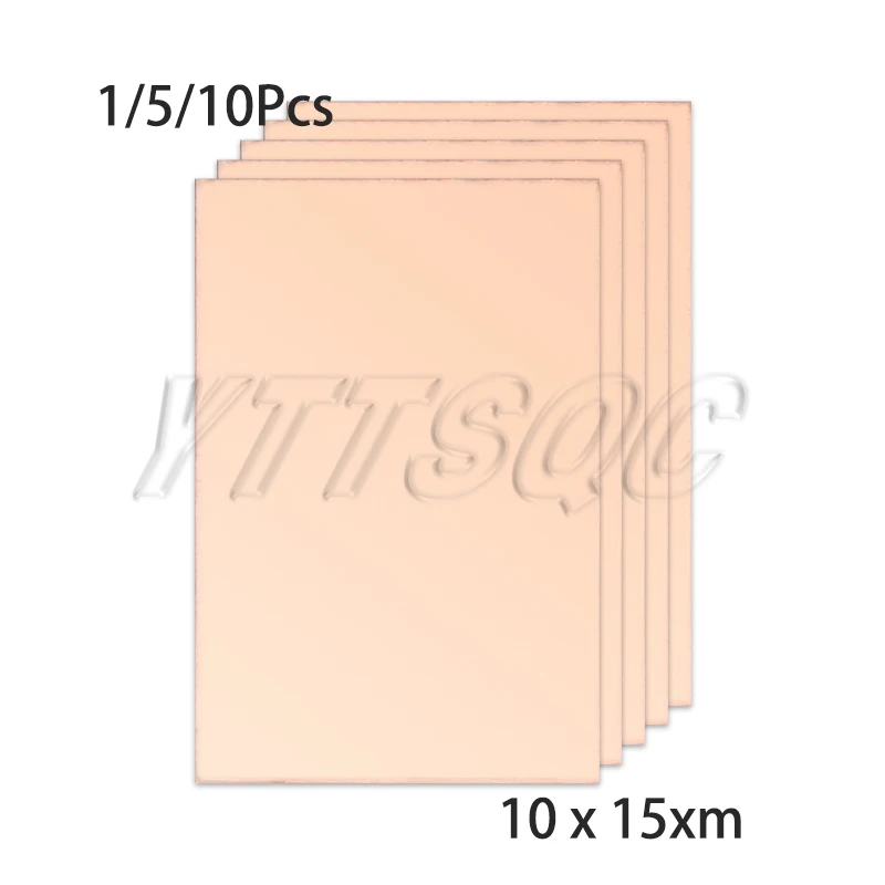 1/5/10Pcs Single Sided Copper Clad Laminate PCB 10x15cm Copp