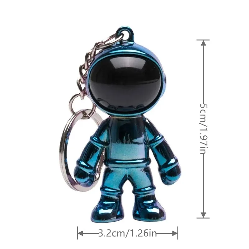 Fashion European 3D Astronaut Spaceman Key Chain for Man Space Robot Key Ring Alloy Handbag Pendant Best Friends Gift