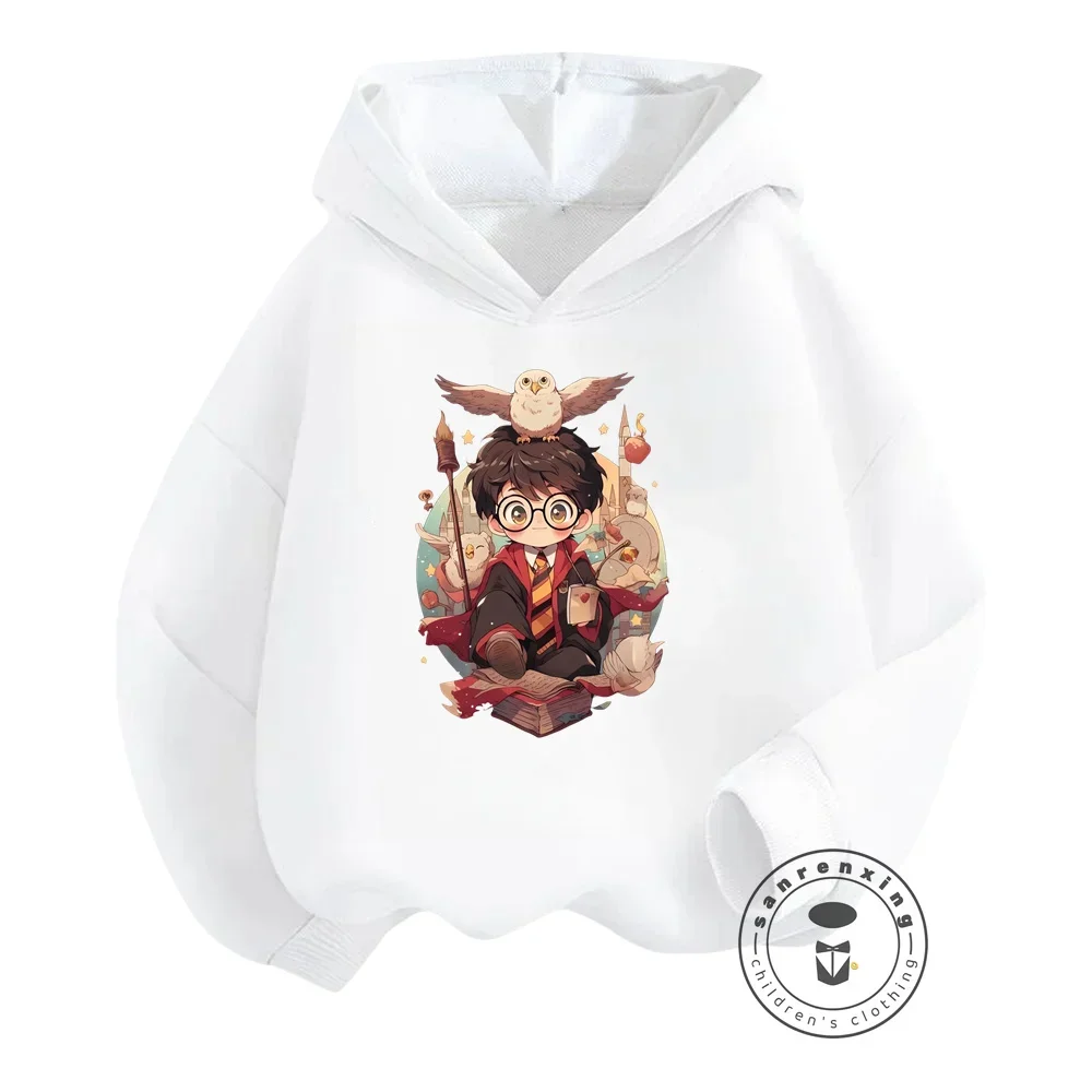 Cute and Casual Harry Potter Clothes Stylish Kids Pullover Sweatshirts with Endearing Q-Version Characters Ideal for Autumn Wear