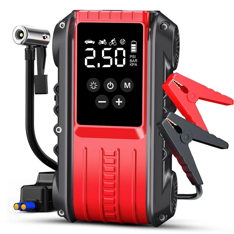 2000A Car Jump Starter with Air Compressor 150PSI Tire Inflator, Portable Battery Booster for Cars, Bike & Motorcycle