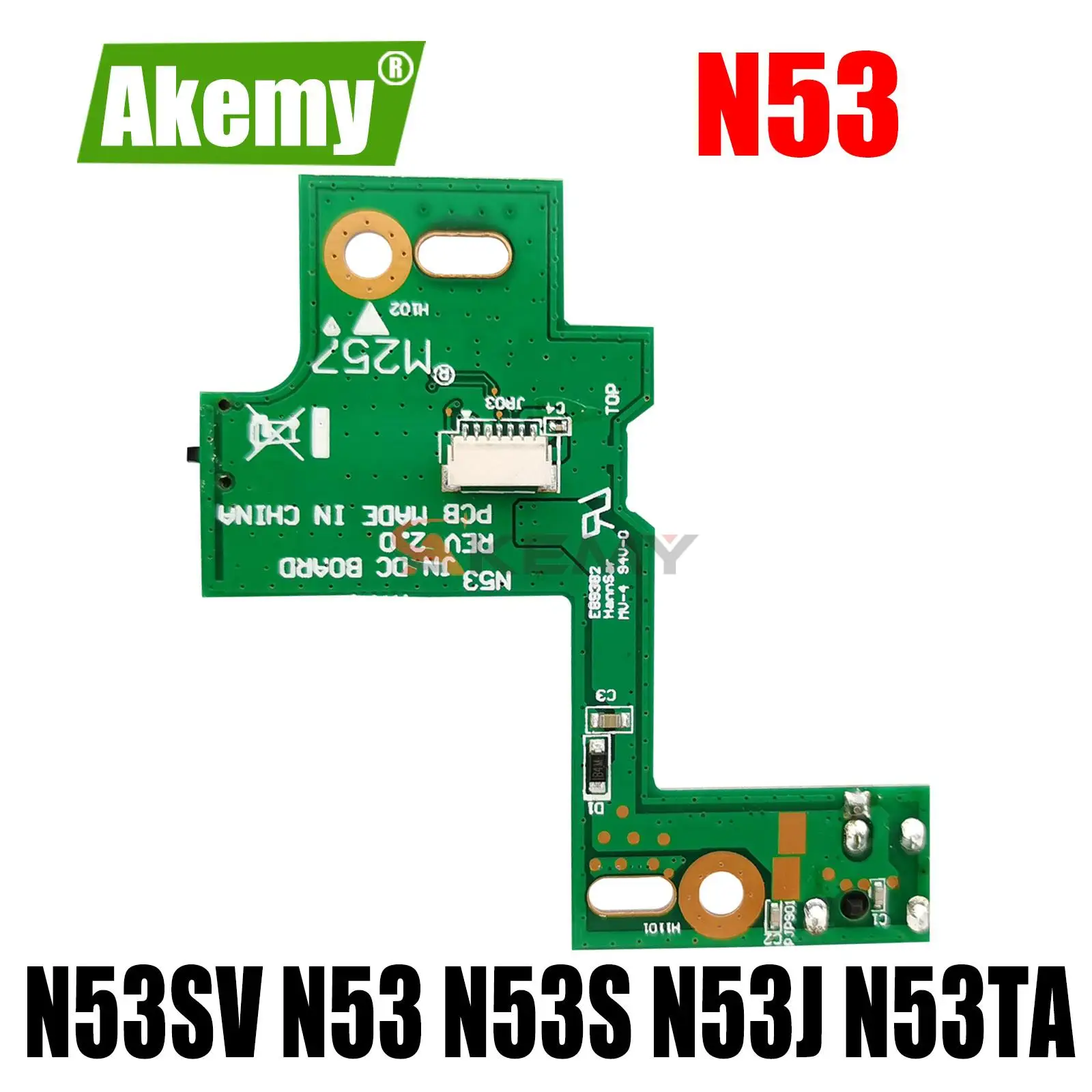 AKEMY FOR ASUS N53SV N53 N53S N53J N53TA N53TK N53SM N53DA N53SL N53SN N53JG N53JN N53JF N53JQ DC POWER JACK SWITCH BOARD