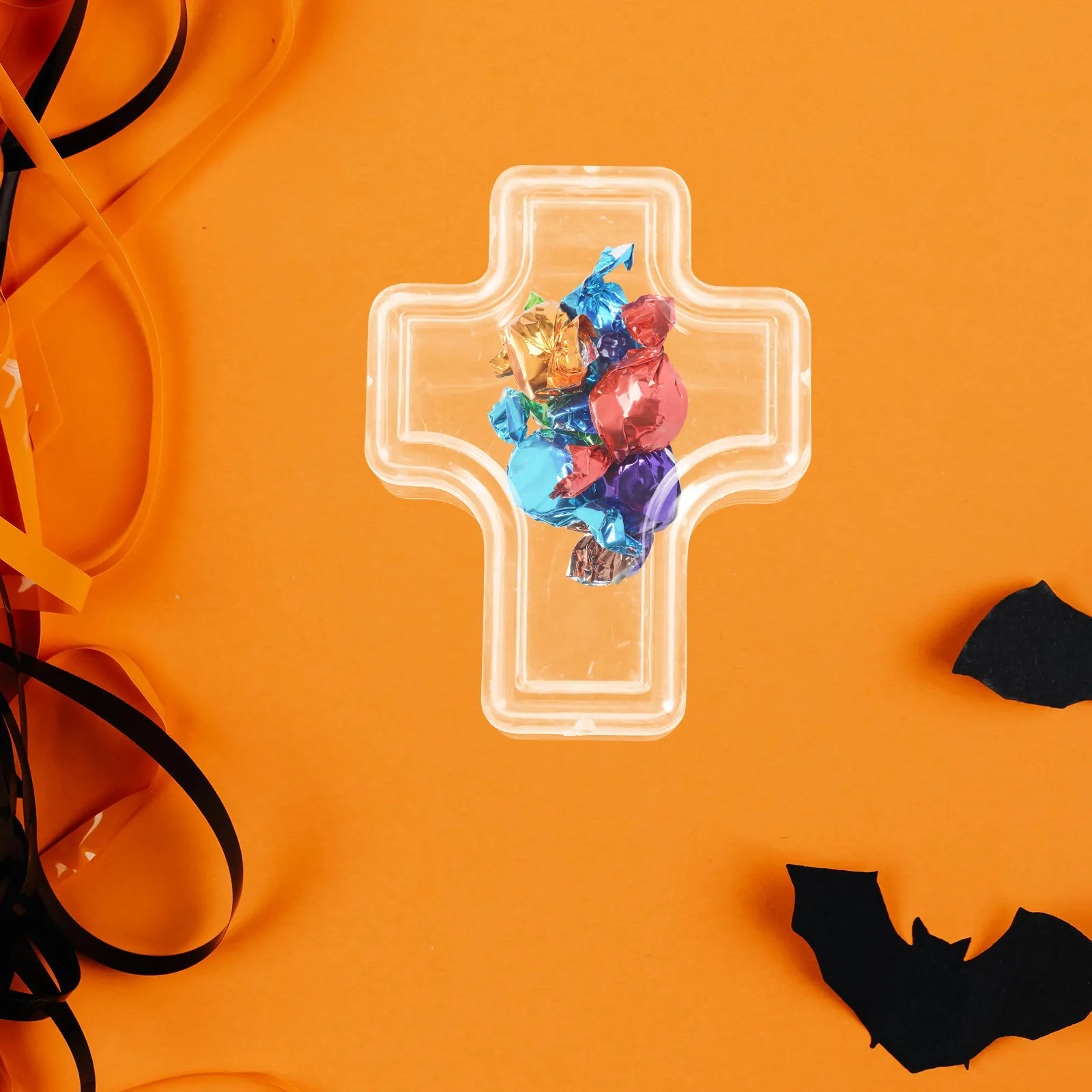 

10 шт. прозрачных пластиковых коробочек для конфет и украшений в форме креста, органайзеры для хранения, компактные футляры с крышкой для мелочей, подставки для демонстрации украшений