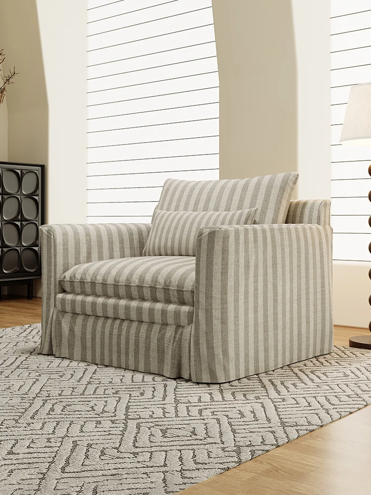 

Mee sofa chair home living room B & B apartment simple linen cotton and linen fabric hug sofa