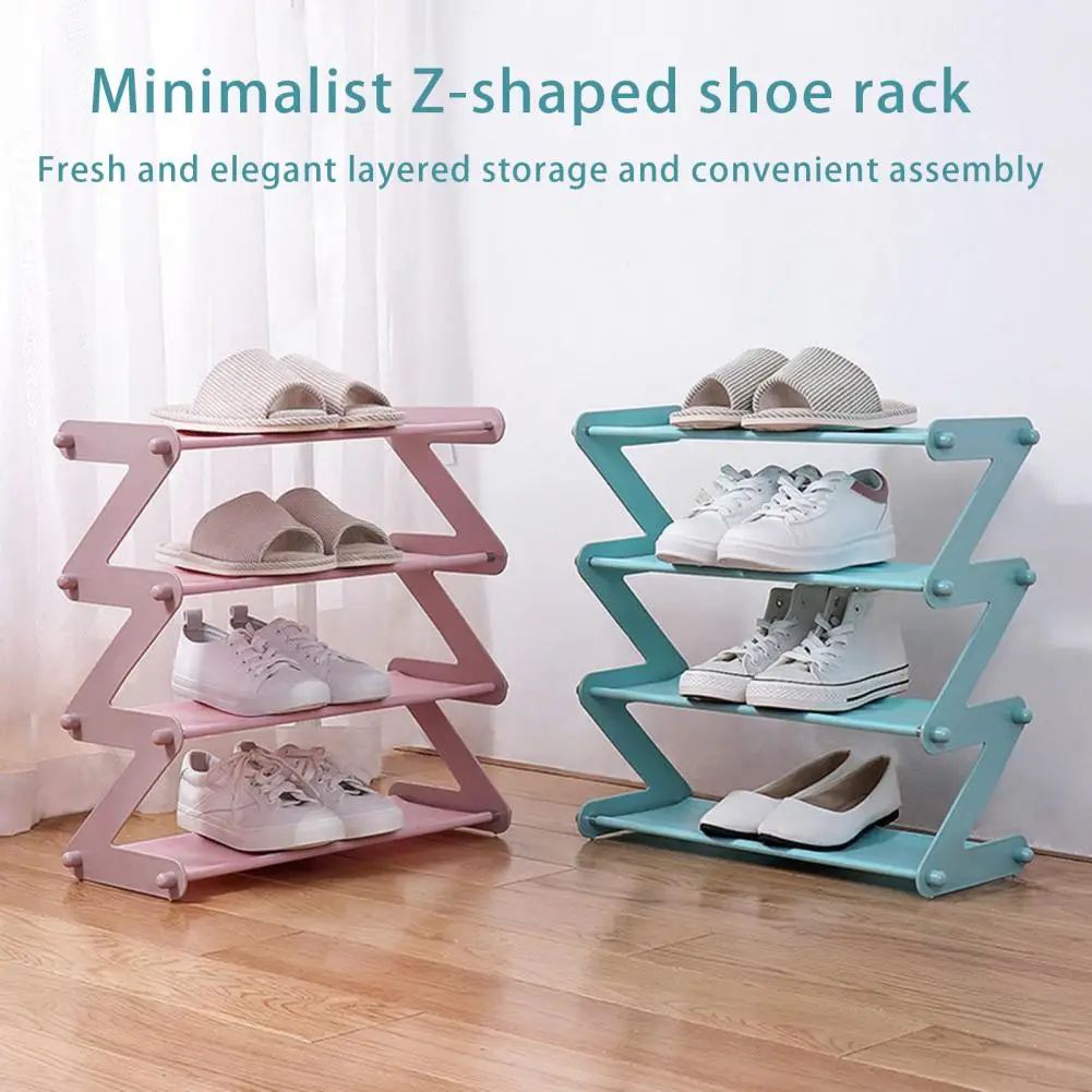 Shoe Rack Organizer Lightweight Shoe Shelf Sturdy Four-layer Shoe Rack for Entryway Bedroom Organization Easy Assembly Free