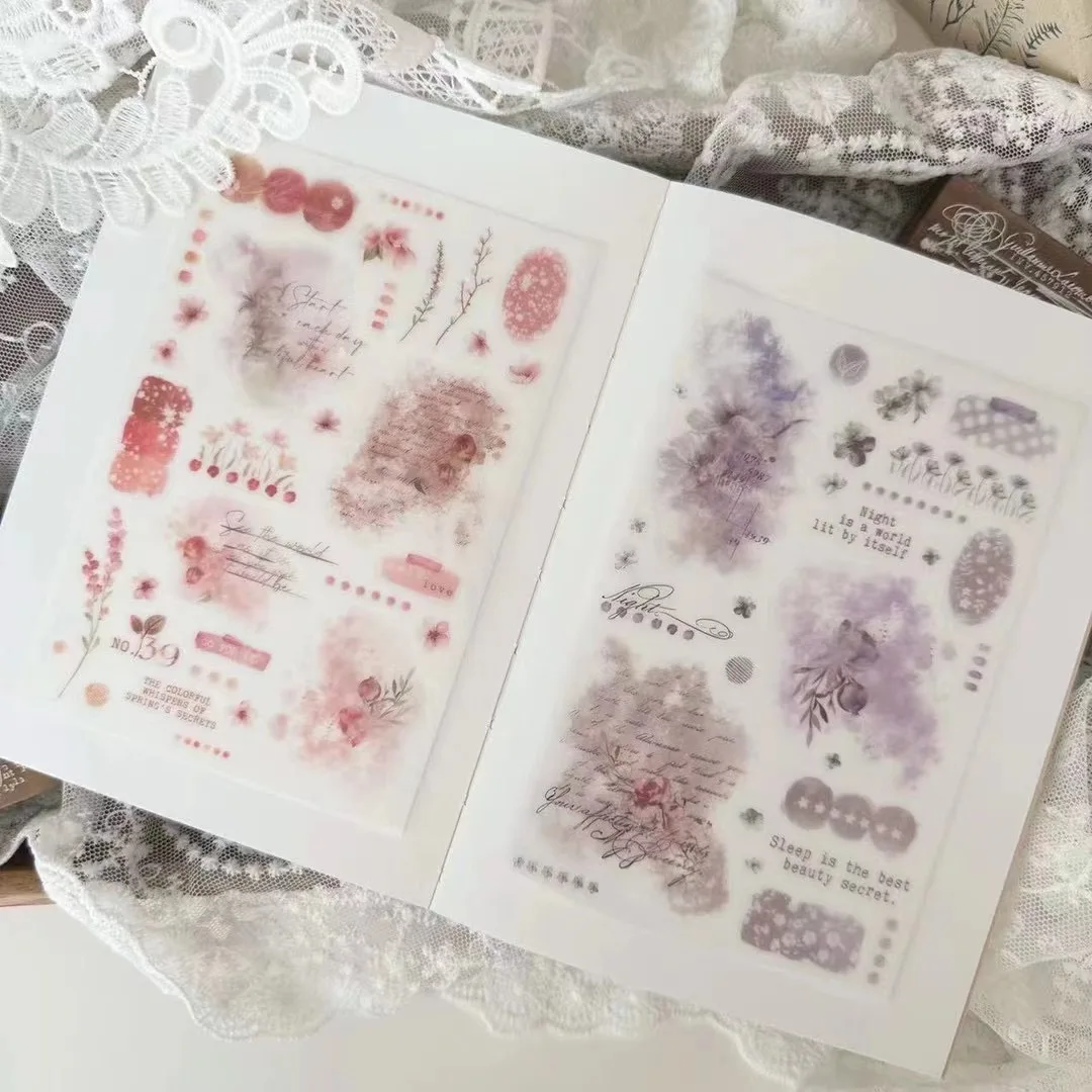 Journal Pages Vintage  Travel Around The World Coffee Transfer Sticker for Card Making DIY Scrapbooking Decorative Sticker Sheet