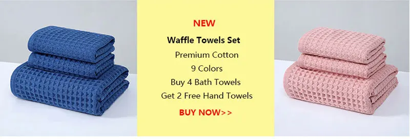 2/4 PCS 100% Cotton Bath Towels for Adults Children High Quality Waffle Towels Absorbent Quick Dry Soft Home Bathroom Washcloth