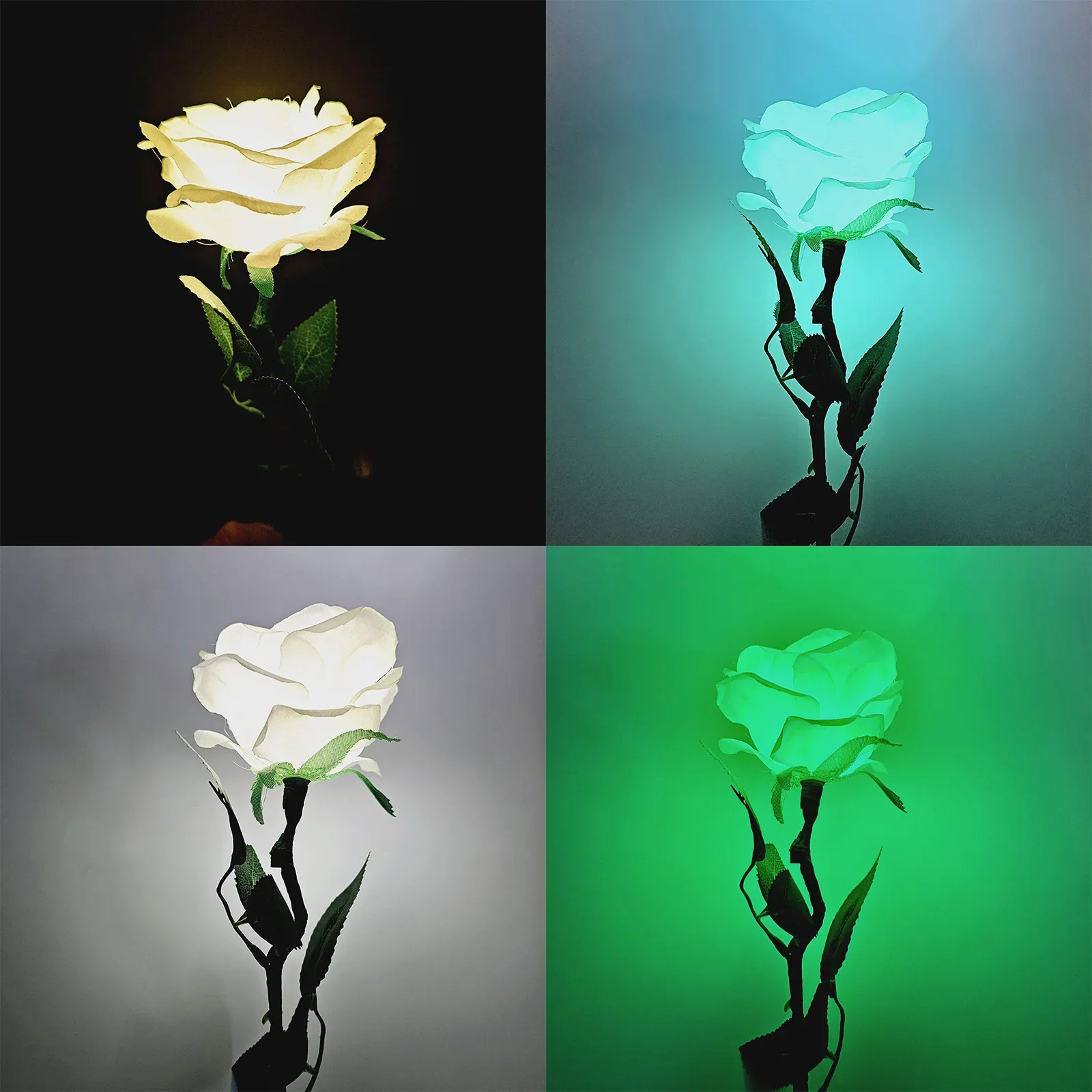 Seven-Color Light Rose Stage Magic Tricks Color Changing Flower Magia Wedding Party Illusions Gimmicks Mentalism Props Romantic