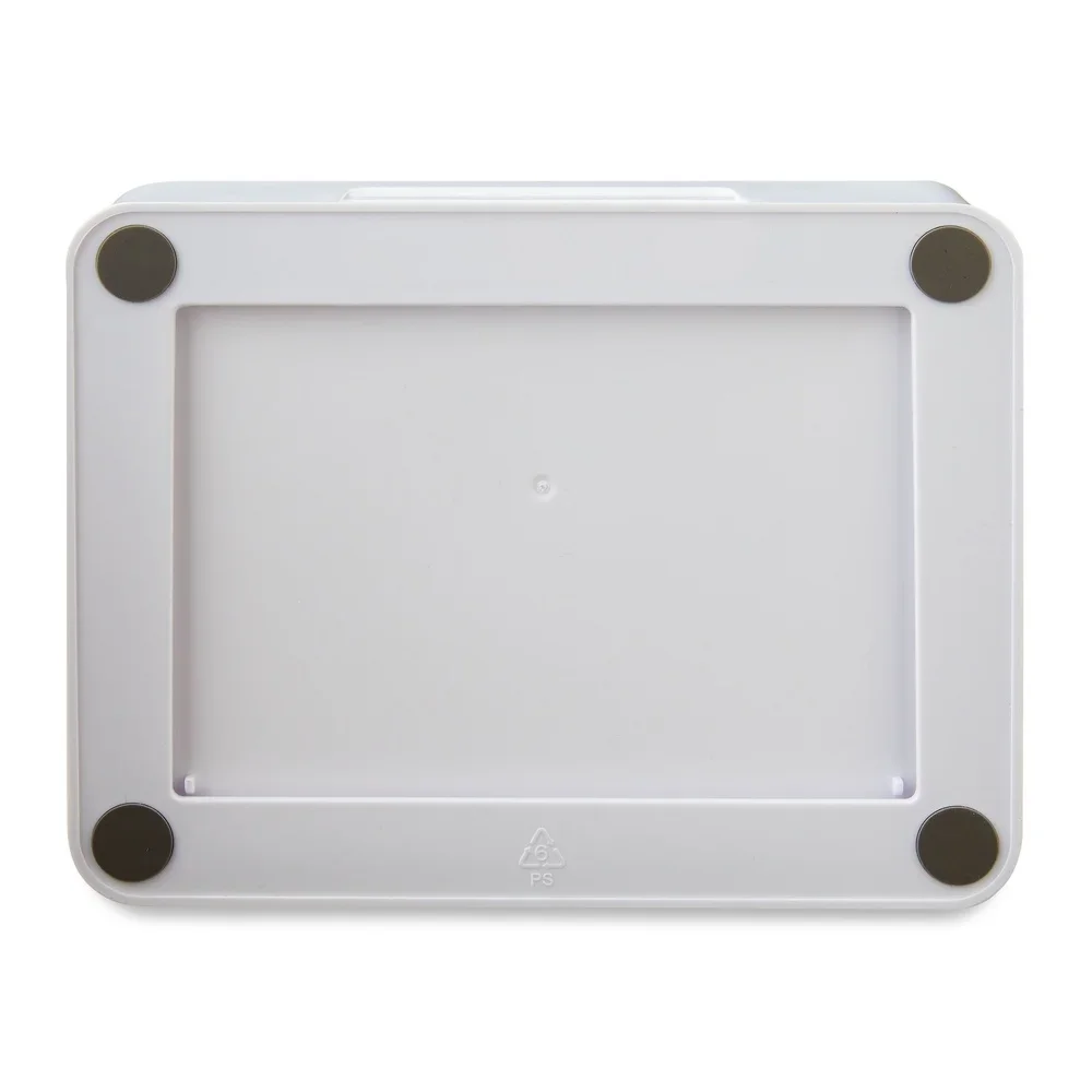 حل تخزين بلاستيكي لتنظيم سطح المكتب باللون الأبيض مع درج للوازم المدرسية والمكتبية والحرف اليدوية المتينة والموفرة للمساحة