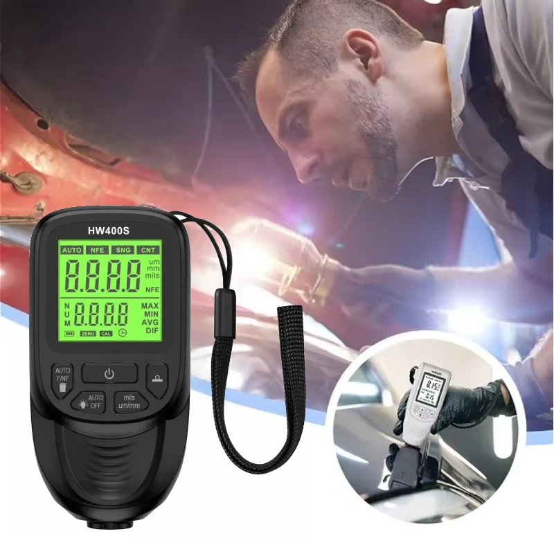 0-2000UM Digital Coating Tester Meter Resolution 1um FE/NFE Paint Measuring Meter Automotive Paint Meter Universal Coating Test
